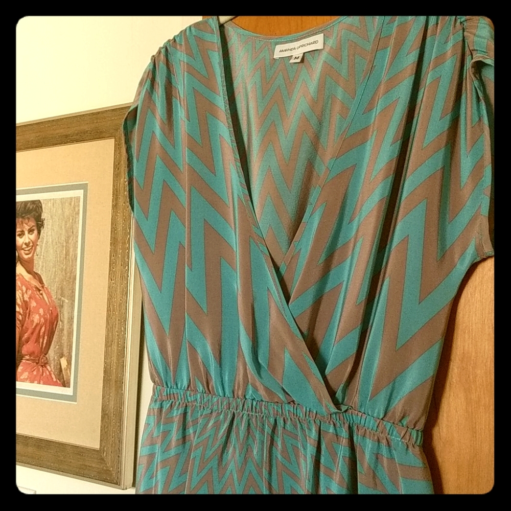 Silk Chevron Dress